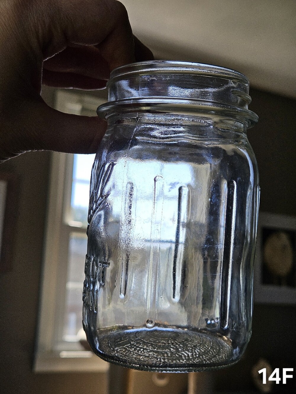 Set Of 4 Vintage BALL Perfect Mason 12 oz Jars Square Ribbed Glass Canning USA - Picture 14 of 16